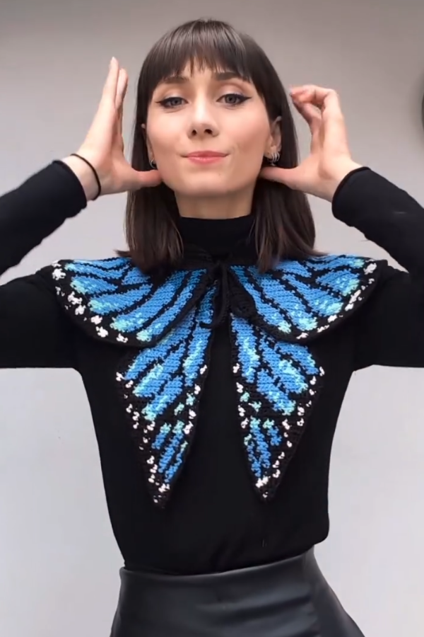 Butterfly Crocheted Shawl Top