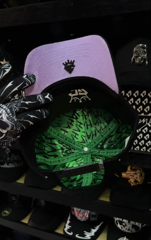 Clown Rhinestones Suede Hat