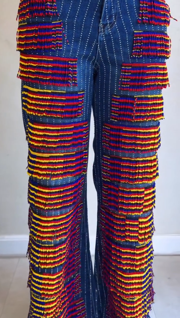 Women's Chic Fringed Jeans