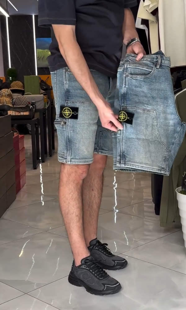 Back Zipper Denim Shorts