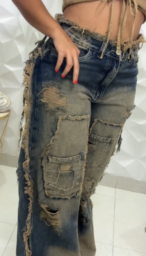 Women's Vintage Distressed Ripped Jeans