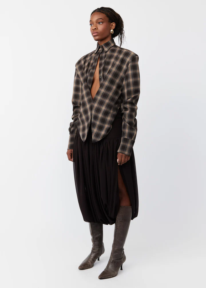 Chic Plaid Top