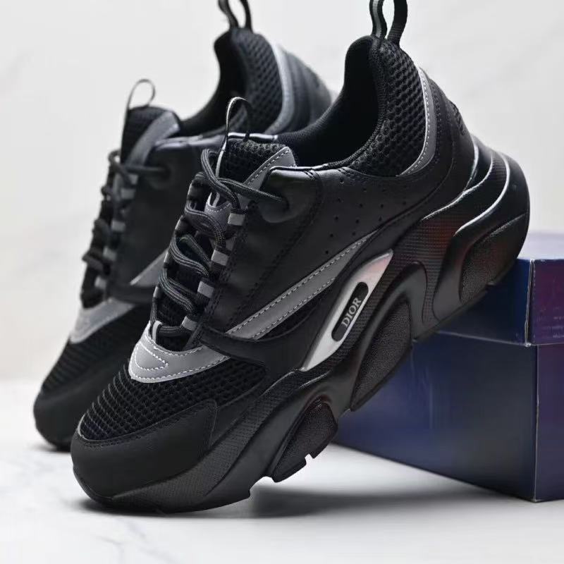 Couple's Mesh Casual Leather Sneakers