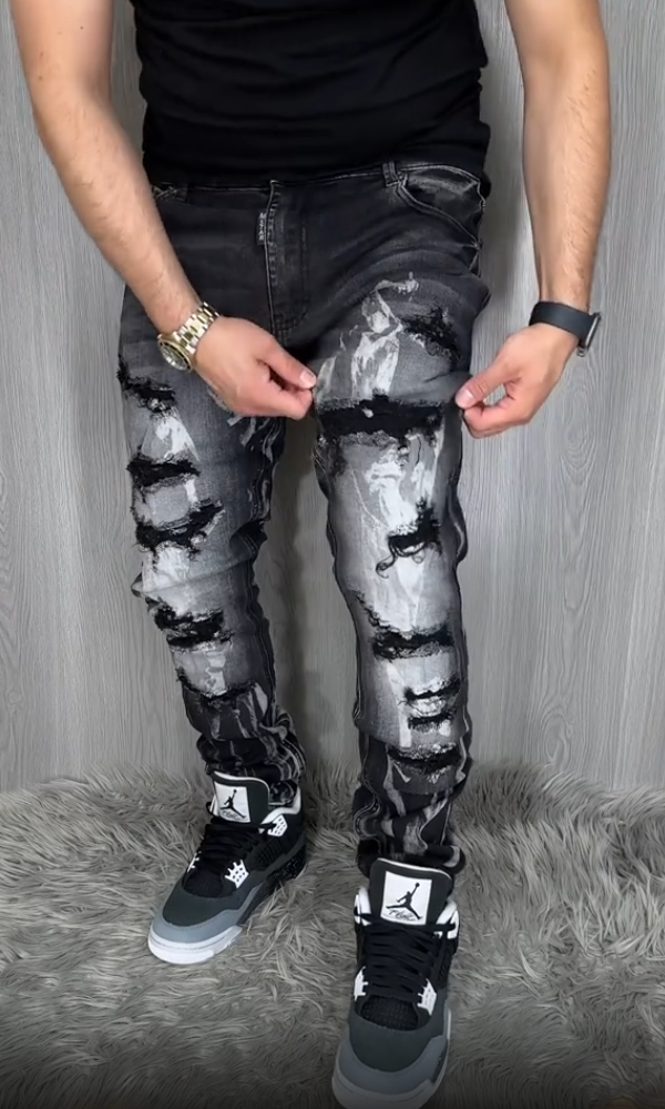 Men's Vintage Distressed Casual Jeans