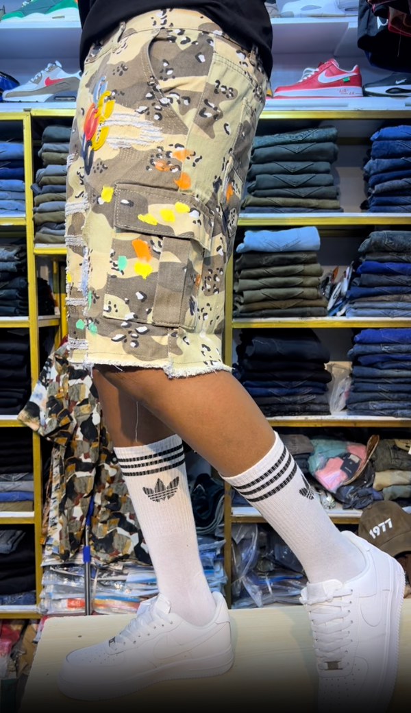 Couples Embroidered Denim Shorts