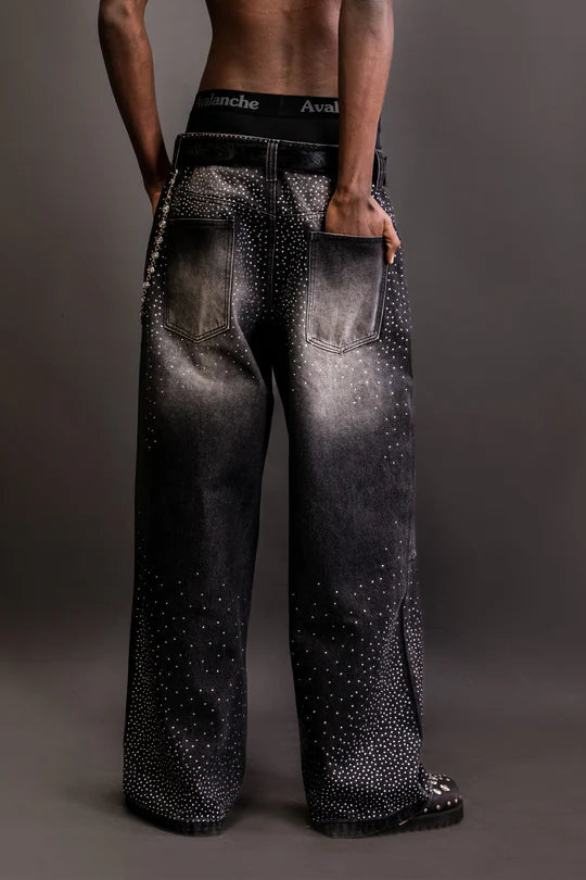 Chic Crystal Loose Jeans