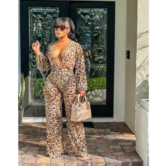 Sexy Leopard Print Jumpsuit