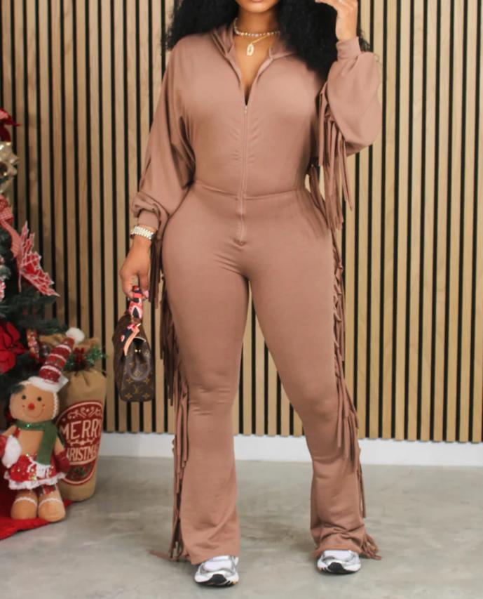 Cute Fringed Jumpsuit