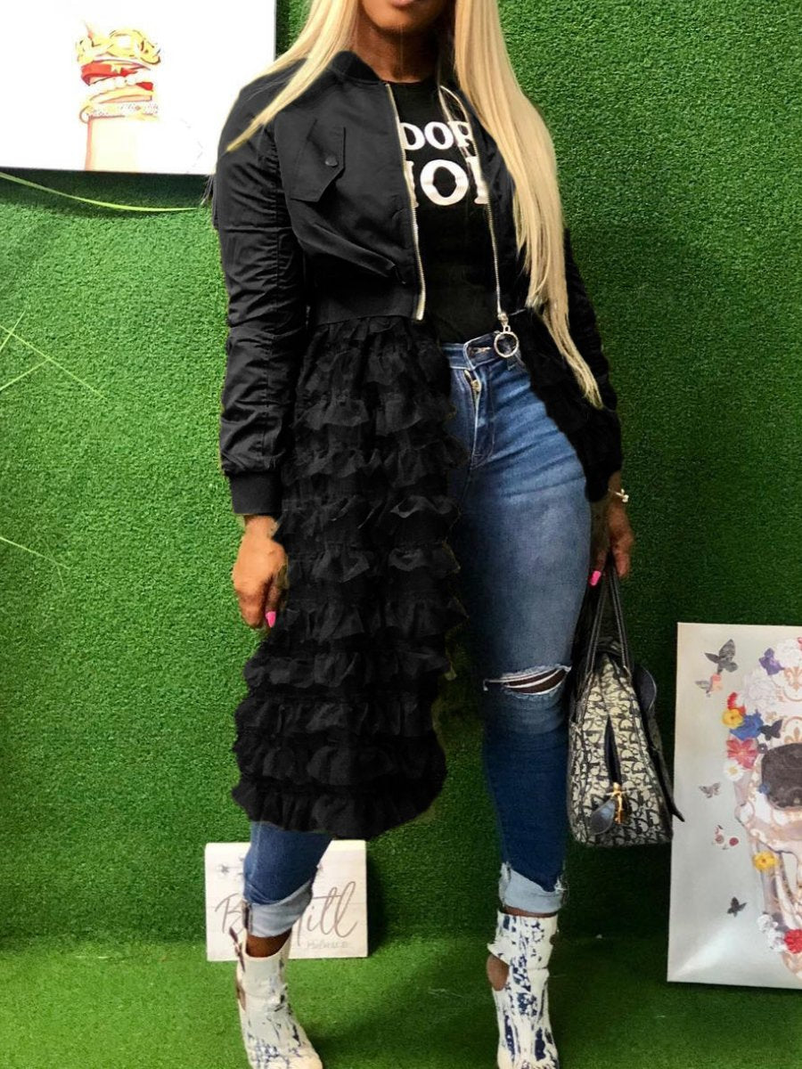 Lace Bomber Jacket