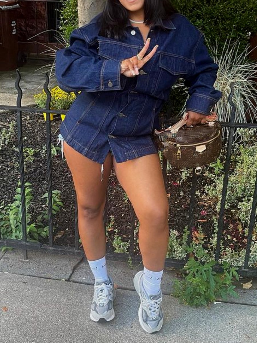 Chic Denim Dress Jacket