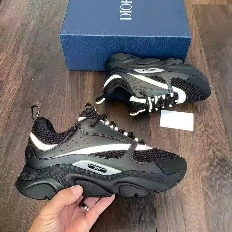 Couple's Mesh Casual Leather Sneakers