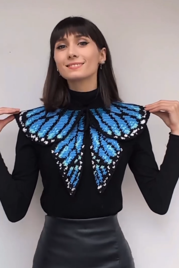 Butterfly Crocheted Shawl Top