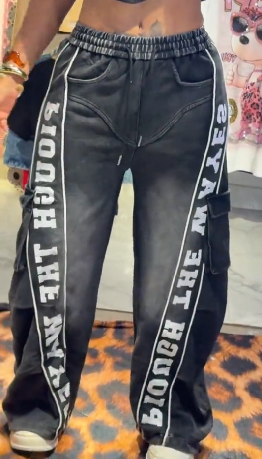 Trendy Letter Casual Sweatpants