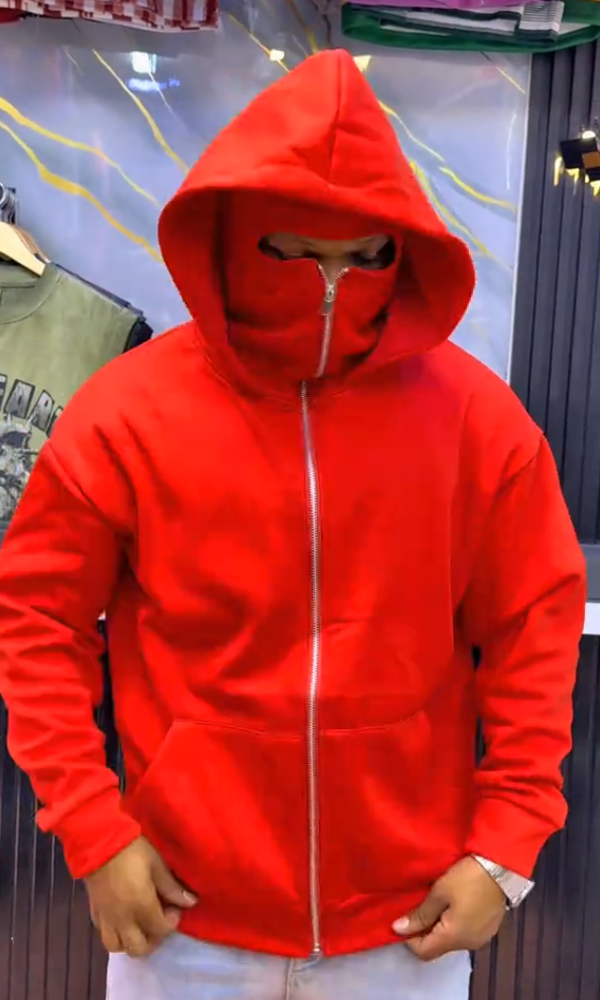 Couples' Hooded Face-Covering Top