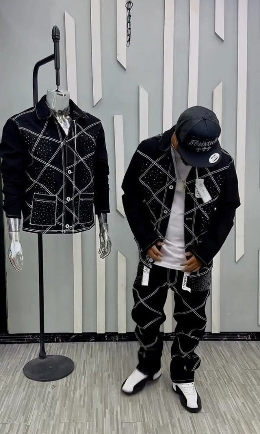 Men's Diamond Jacket & Trousers Set
