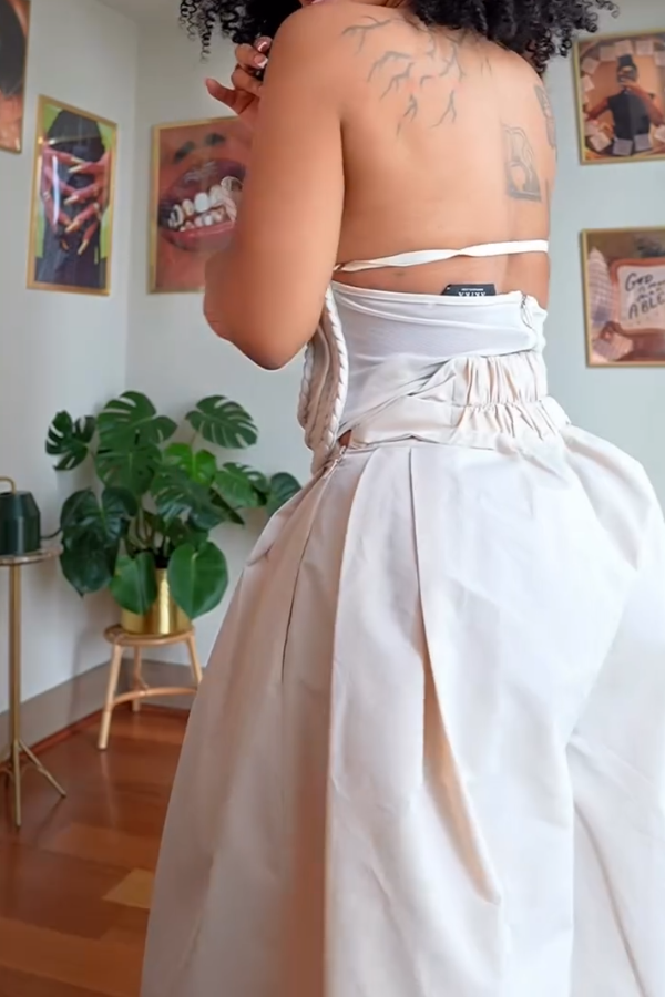 Asymmetrical Rope Corset & Ballon Pant Set