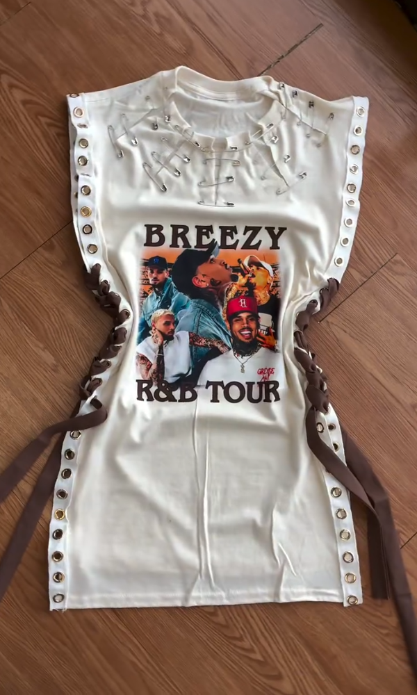 Paperclip Cut-out R&B Dress