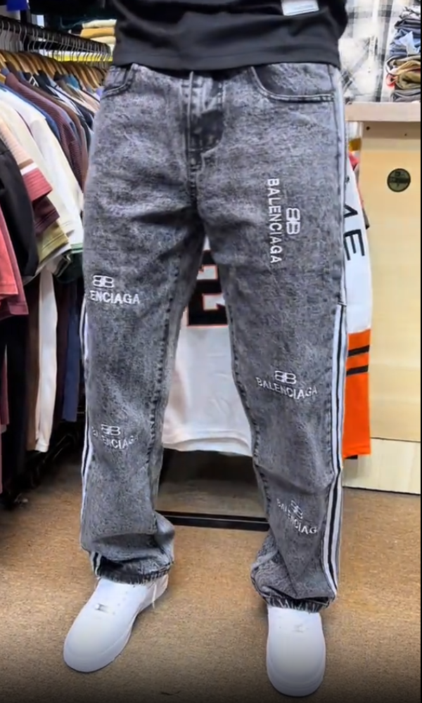 Men's Trendy Lettering Jeans