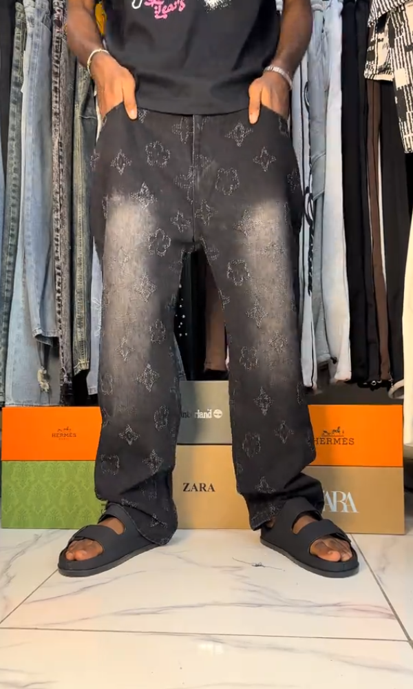 Distressed Loose-Fit Jeans