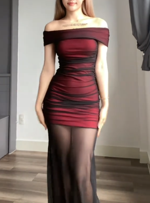 Ombre Silk Midi Dress