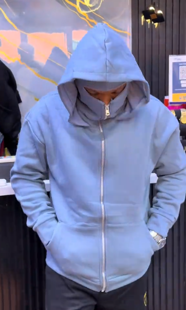 Couples' Hooded Face-Covering Top
