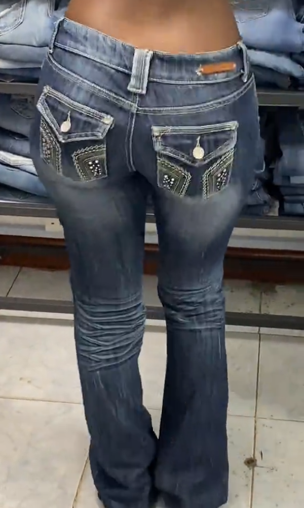 Women's Distressed Flared Jeans