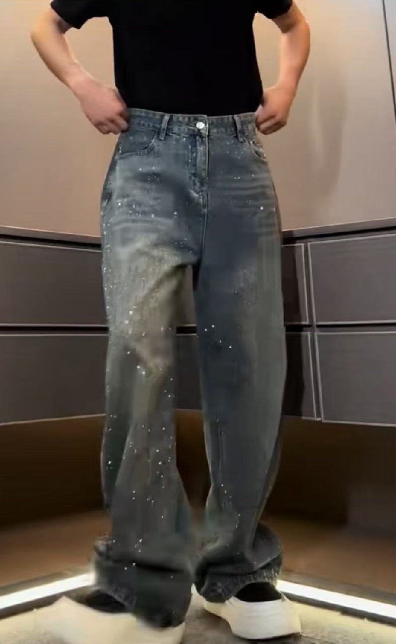 Men's Shiny Diamond Jeans