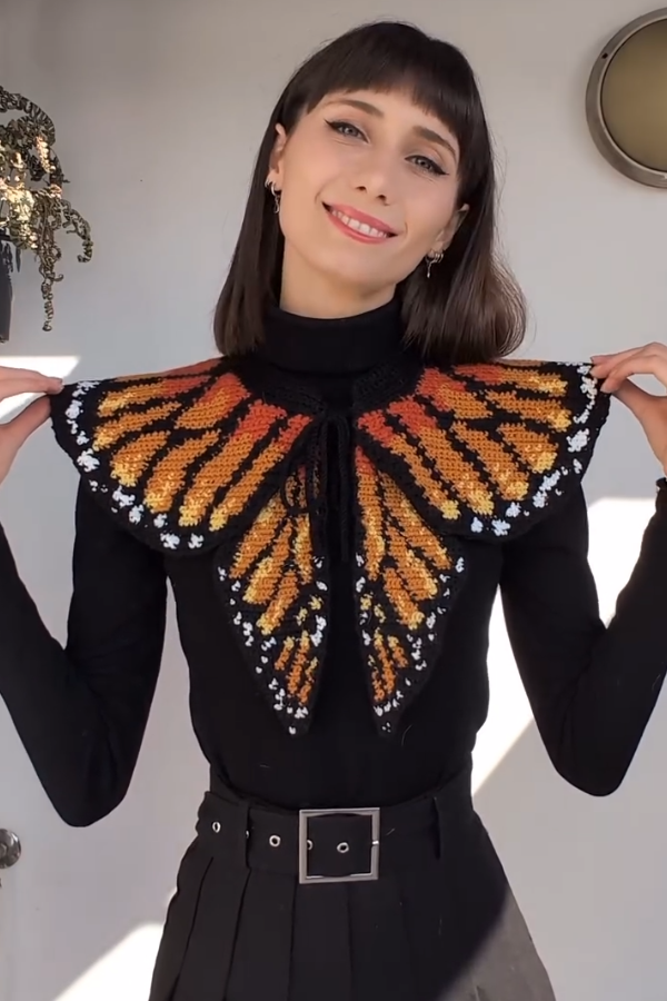 Butterfly Crocheted Shawl Top