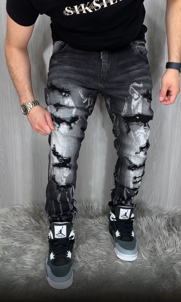 Men's Vintage Distressed Casual Jeans