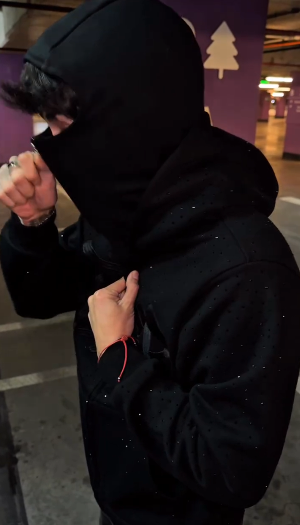 Couple Embroidered Sparkling Zipper Hoodies