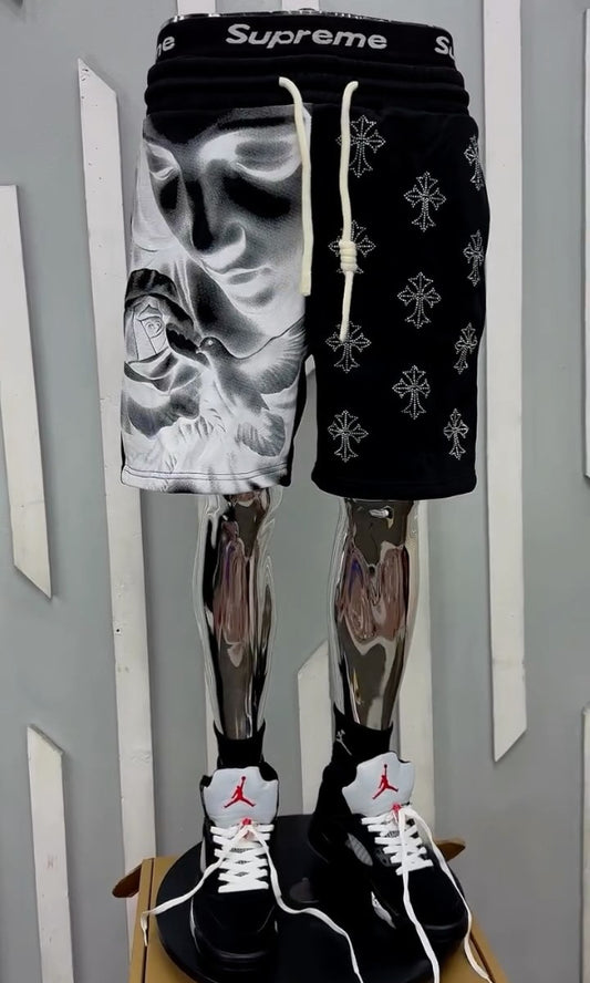 Comfortable Cotton Rhinestone Bermuda Shorts