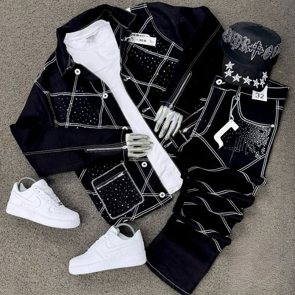 Men's Diamond Jacket & Trousers Set