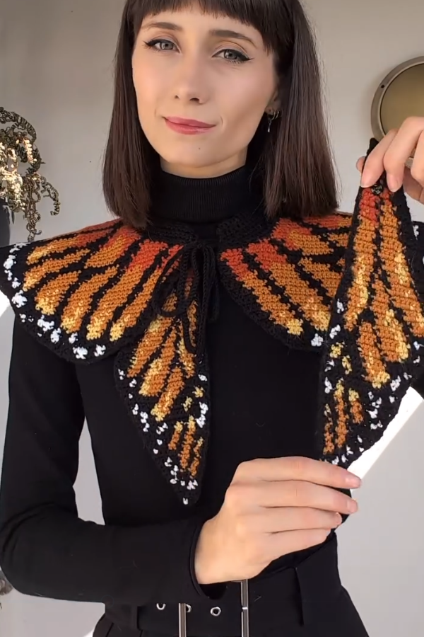 Butterfly Crocheted Shawl Top