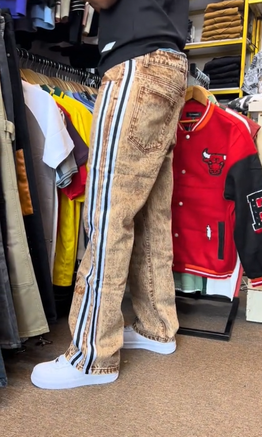 Men's Trendy Lettering Jeans