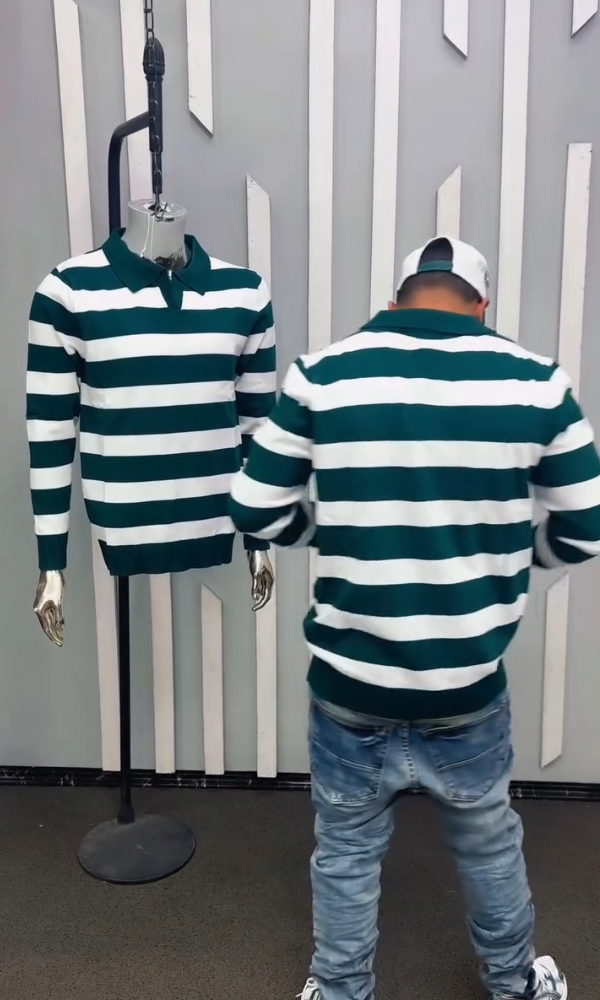 Men's Classic Striped Comfortable Sweater