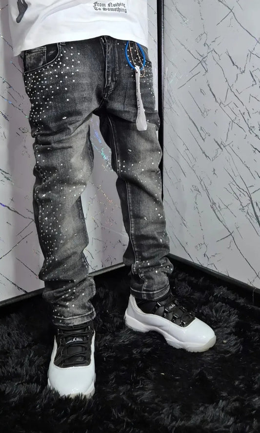 Stylish Rhinestone Jeans