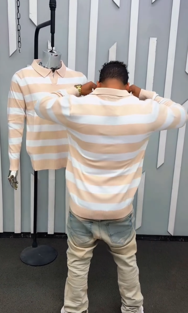 Men's Classic Striped Comfortable Sweater