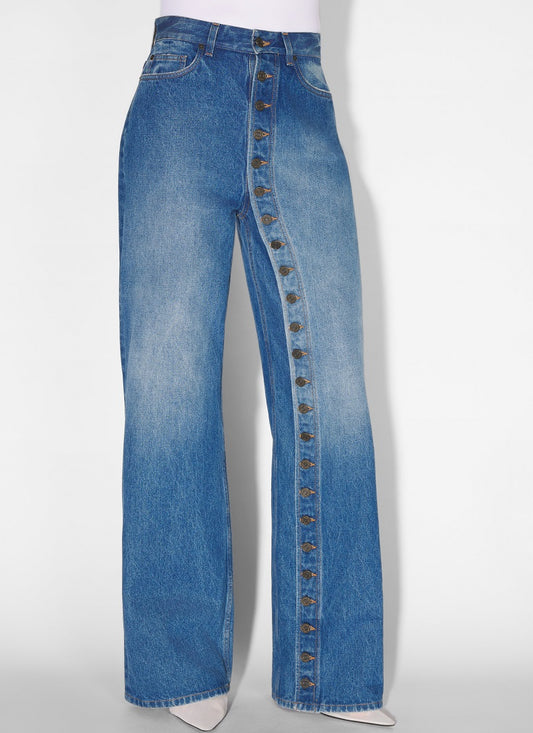Chic Multi-Button Jeans