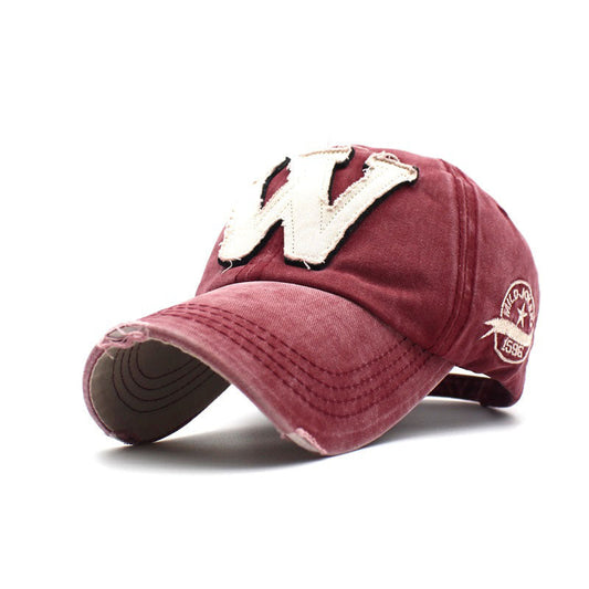 Distressed 3D Embroidered W Hat