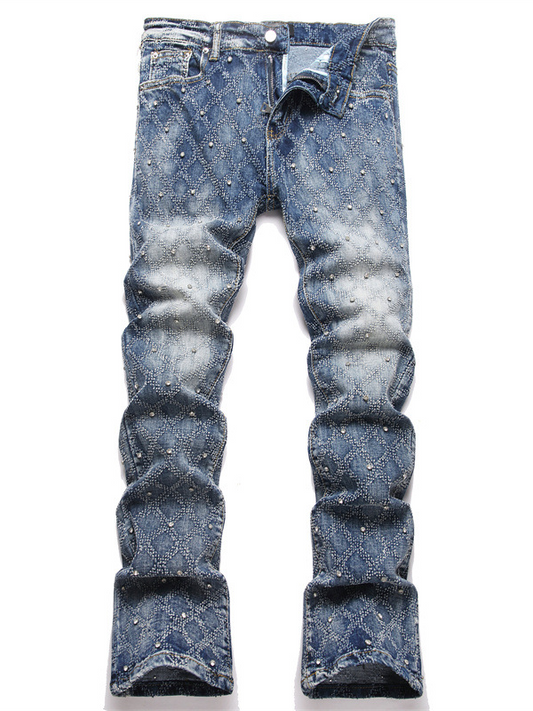 Men's Trendy Stretch Pearl Jeans