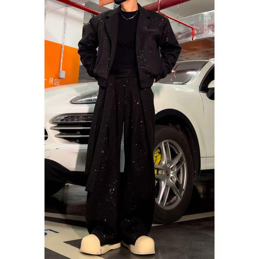 Men's Shiny Jacket & Pants Set