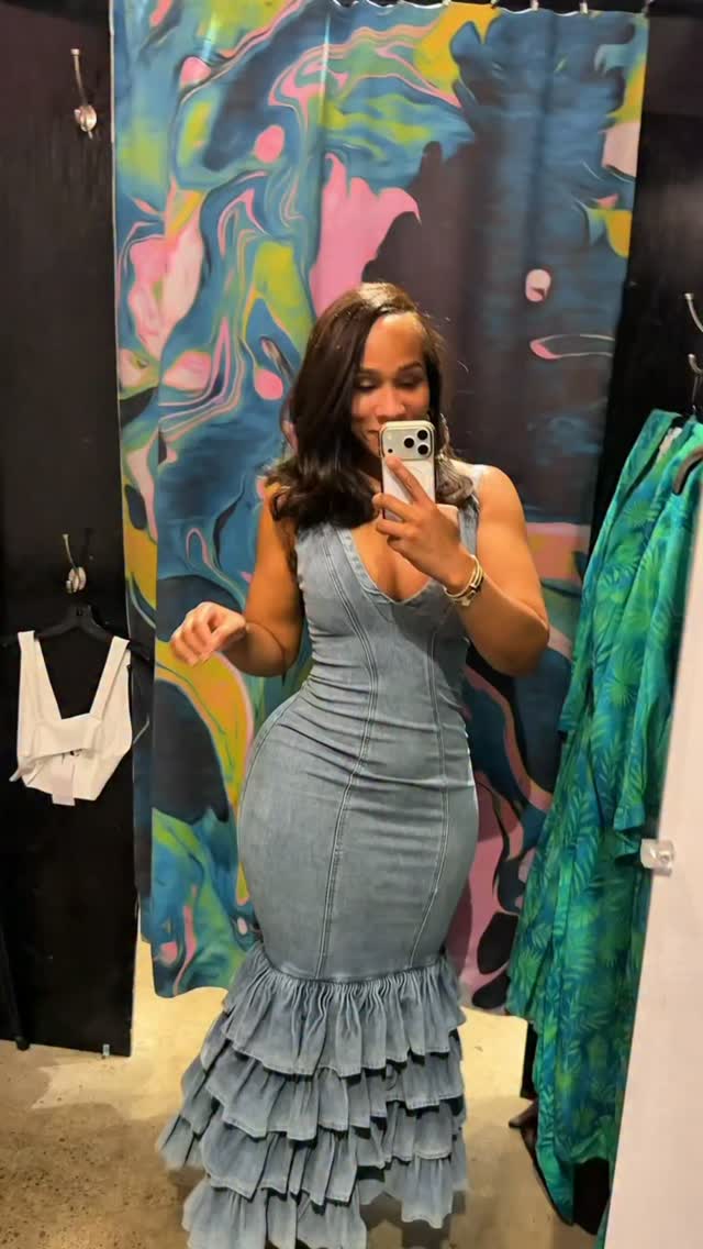 Distressed Denim Dress
