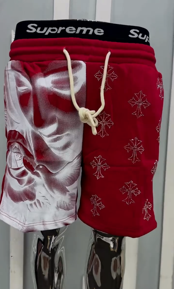 Comfortable Cotton Rhinestone Bermuda Shorts