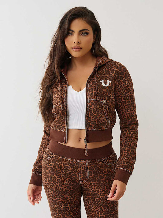 Embroidered Crystal Letter Hoodie Set