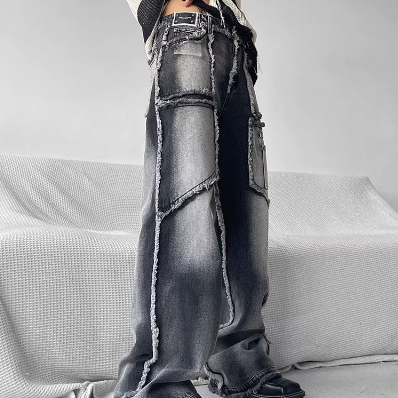 Couple's Vintage Raw-edge Jeans