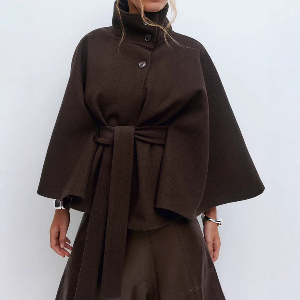 Women's Collar Cape Coat