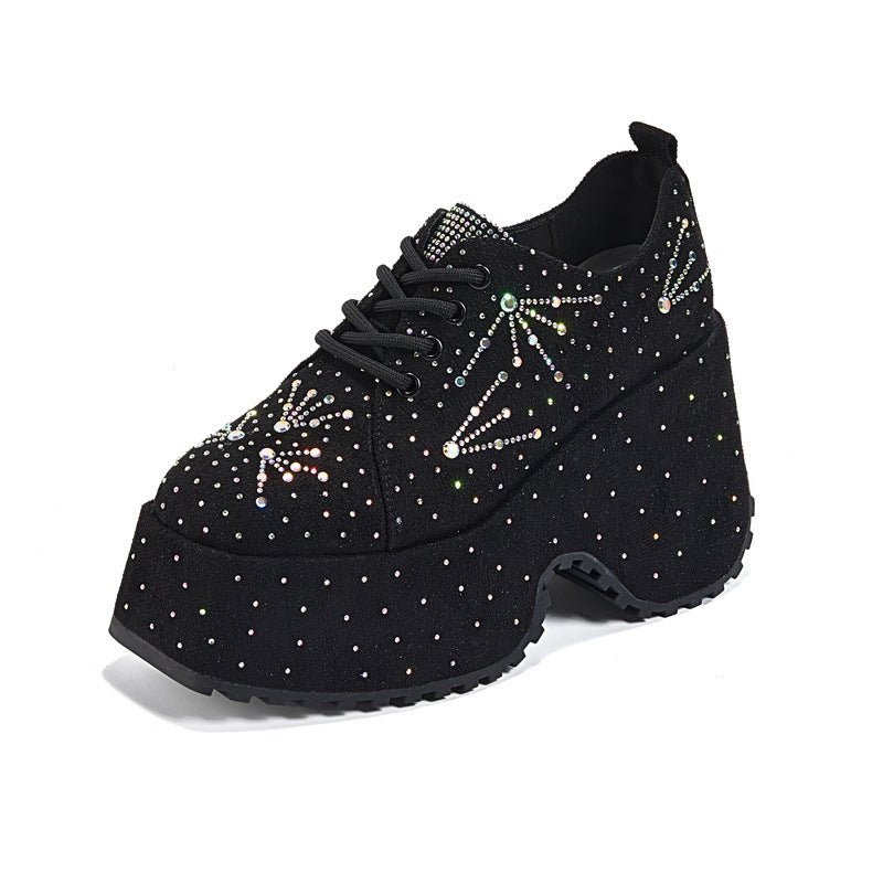 Women's Rhinestone Platform Casual Shoes