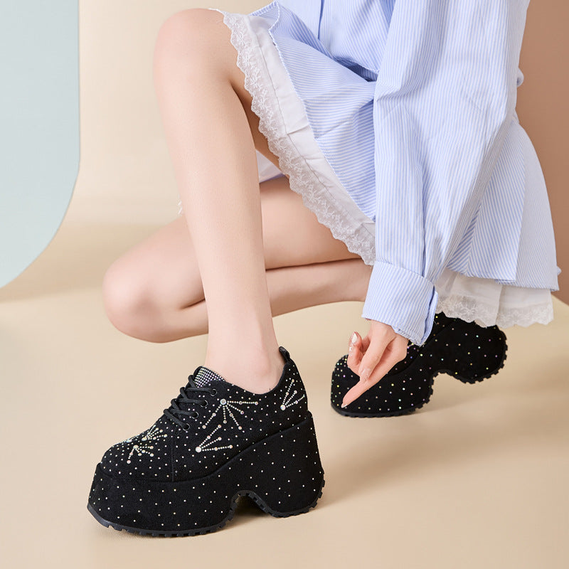 Women's Rhinestone Platform Casual Shoes