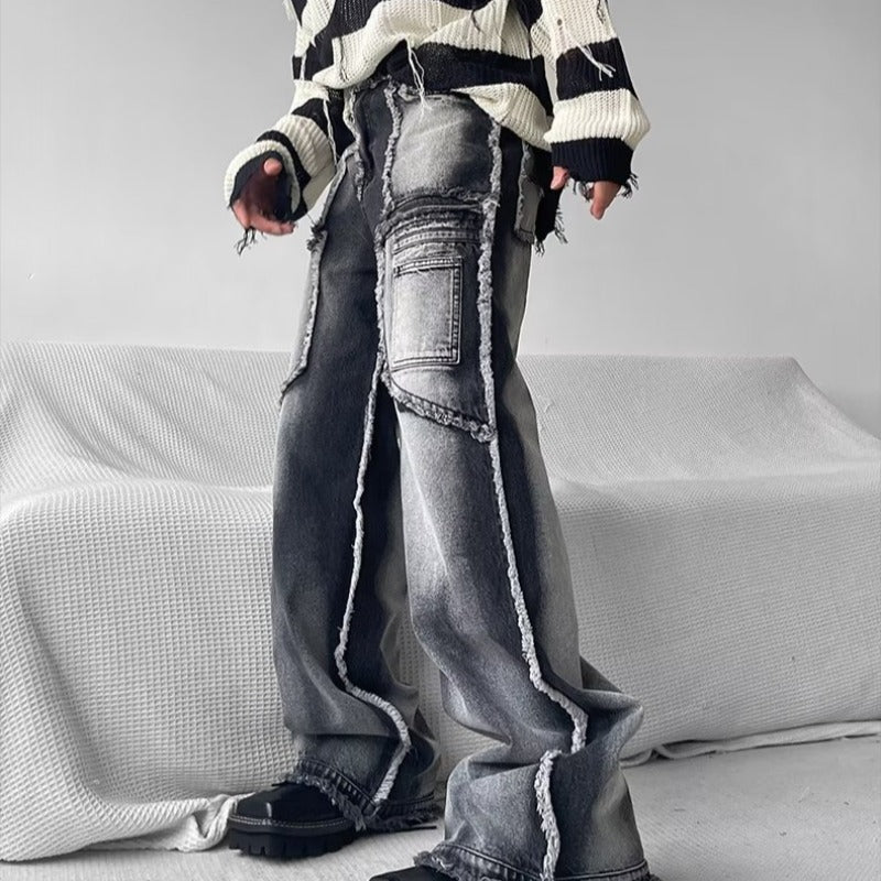 Couple's Vintage Raw-edge Jeans