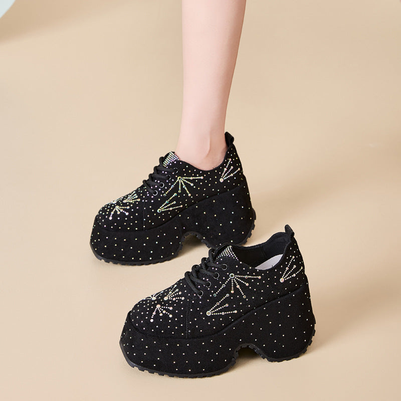 Women's Rhinestone Platform Casual Shoes